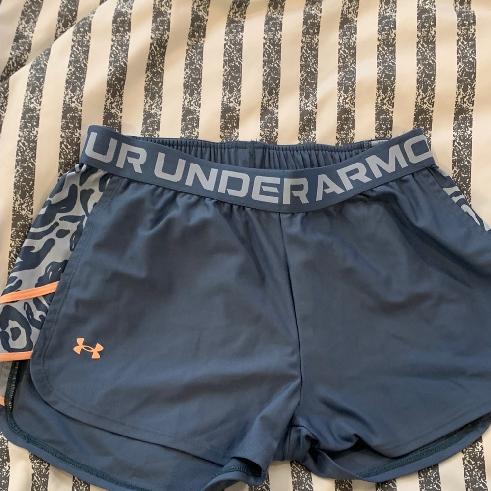 Under Armour Blue Athletic Shorts with Elastic Waistband